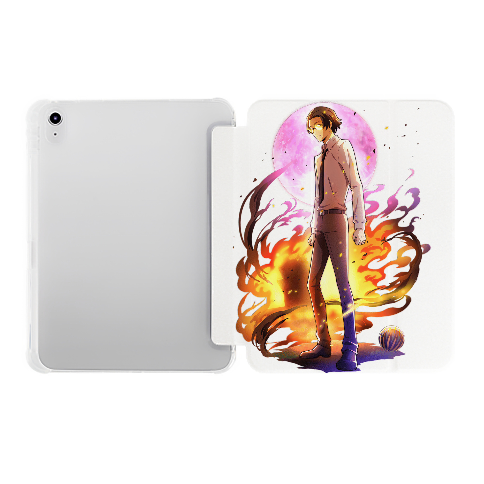 （画像用） 文豪ストレイドッグス Bungo Stray Dogs IPad ケース ペン収納付き 三つ折りスタンド PUレザー×シリコン 対応機種9.5/10.5/10.9インチ